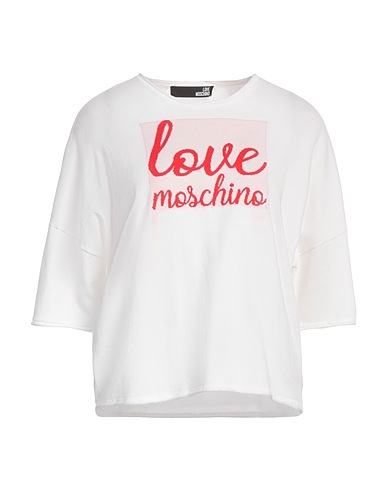 LOVE MOSCHINO プルオーバー ホワイト コットン 100%