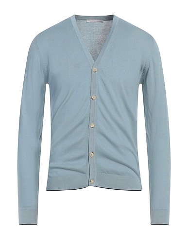 GREY DANIELE ALESSANDRINI Cardigan Blu chiaro 100% Cotone