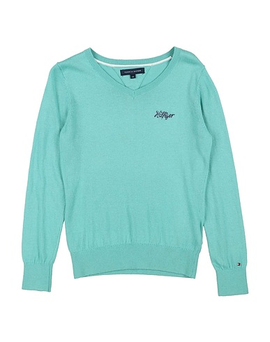 TOMMY HILFIGER Πουλόβερ Τυρκουάζ 60% Βαμβάκι, 20% Νάιλον, 20% Βισκόζη