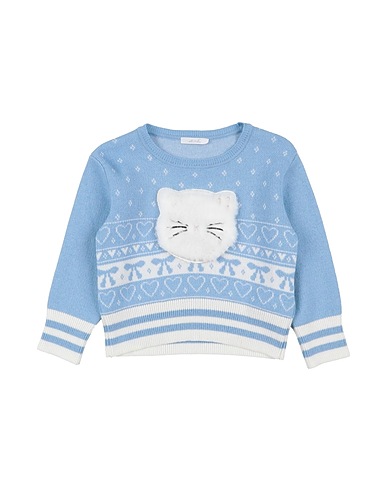 U+É Jumper Light blue 45% Viscose, 25% Merino Wool, 25% Polyamide, 5% Cashmere