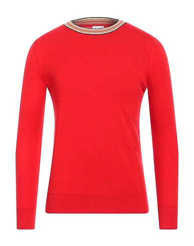 BURBERRY Kaschmirpullover  Rot 90% Kaschmir, 9% Polyamid, 1% Elastan
