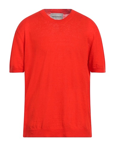 AMARANTO Sweater Red 70% Linen, 30% Cotton
