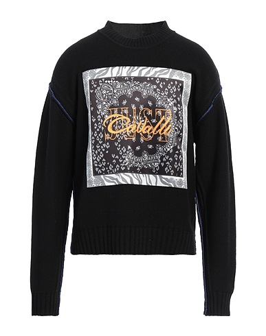 JUST CAVALLI Sweater Black 80% Wool, 20% Polyamide, Polyester