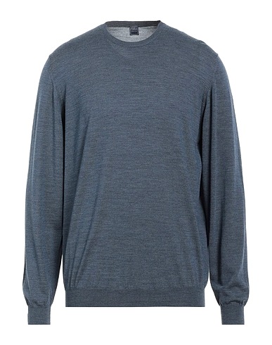 FEDELI Jumper Slate blue 100% Wool