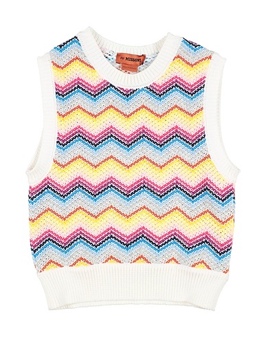 MISSONI KIDS Maglia Gilet Bianco 74% Cotone, 26% Poliestere, Poliammide