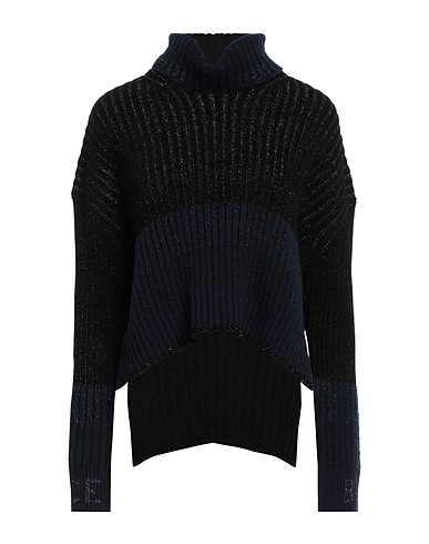 ICEBERG Polo neck Midnight blue 46% Cotton, 38% Viscose, 8% Polyamide, 8% Polyester, Wool