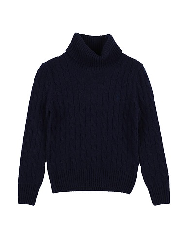 POLO RALPH LAUREN Polo neck Navy blue 90% Wool, 10% Cashmere
