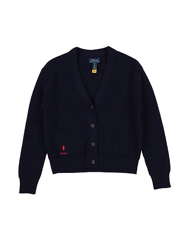 POLO RALPH LAUREN Cardigan Navy blue 90% Wool, 10% Cashmere
