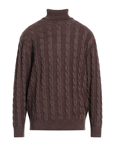 CASHMERE COMPANY Rollkragenpullover Dunkelbraun 70% Wolle, 30% Kaschmir