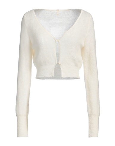 JACQUEMUS Cardigan Ivory 44% Polyamide, 40% Mohair wool, 16% Wool