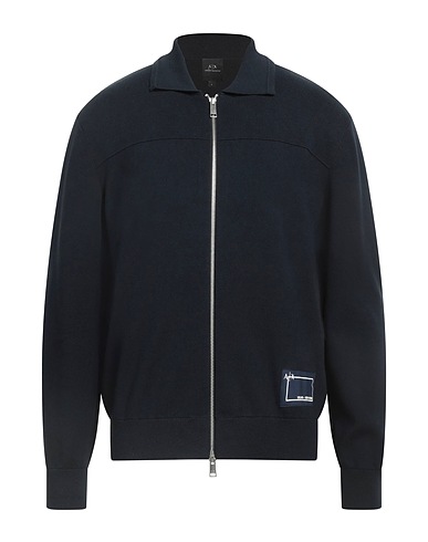 ARMANI EXCHANGE Cardigan Midnight blue 79% Cotton, 19% Polyamide, 2% Elastane