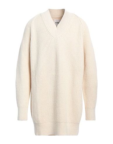 JIL SANDER Jumper Ivory 56% Cotton, 41% Wool, 3% Polyamide