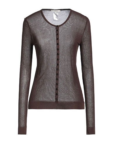 LEMAIRE Cardigan Dark brown 88% Viscose, 12% Silk
