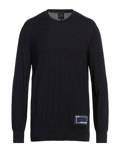 ARMANI EXCHANGE Jumper Black 50% Acrylic, 50% Virgin Wool, Polyamide, Elastane