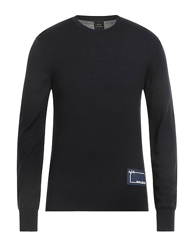 ARMANI EXCHANGE Sweater Midnight blue 50% Acrylic, 50% Virgin Wool, Polyamide, Elastane