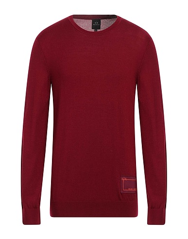 ARMANI EXCHANGE Jumper Burgundy 50% Acrylic, 50% Virgin Wool, Polyamide, Elastane