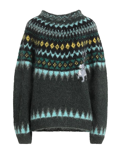 LOEWE Sweater Dark green 64% Mohair wool, 32% Polyamide, 4% Wool