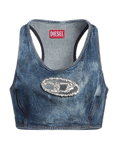 DIESEL Top Blue 79% Cotton, 20% Hemp, 1% Elastane