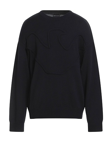 EMPORIO ARMANI Jumper Midnight blue 50% Virgin Wool, 50% Acrylic