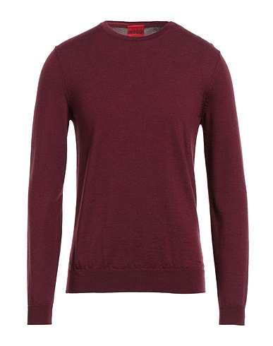 HUGO Jumper Burgundy 100% Virgin Wool