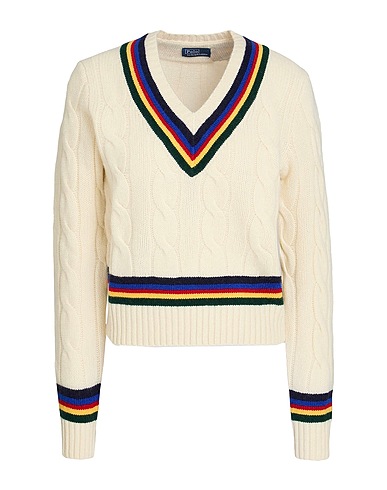 POLO RALPH LAUREN Jumper Ivory 90% Wool, 10% Cashmere