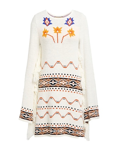 AKEP Kurzes Kleid Weiß 55% Acryl, 38% Wolle, 7% Alpakawolle