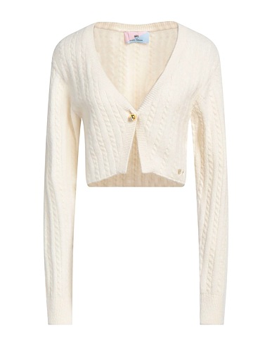 CHIARA FERRAGNI Cardigan Off white 41% Acrylic, 28% Polyamide, 28% Wool, 3% Elastane