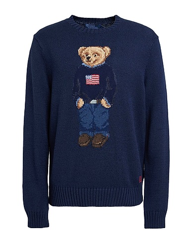 POLO RALPH LAUREN Jumper Navy blue 67% Cotton, 33% Linen