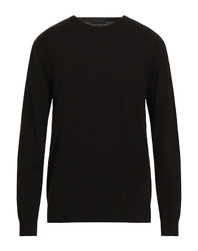 DANIELE FIESOLI Sweater Dark brown 90% Merino Wool, 10% Cashmere