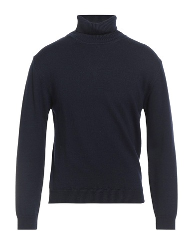 DANIELE FIESOLI Rollkragenpullover Marineblau 100% Schurwolle