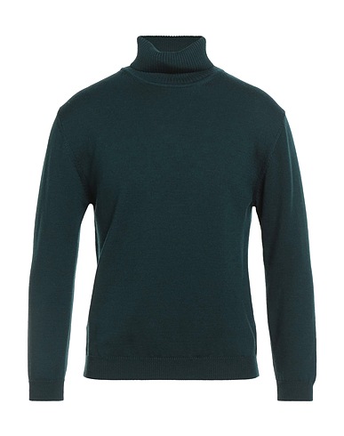 DANIELE FIESOLI Turtleneck Deep teal 100% Virgin Wool