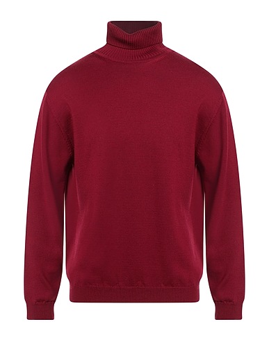 DANIELE FIESOLI Polo neck Burgundy 100% Virgin Wool