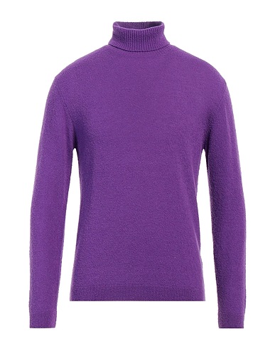 DANIELE FIESOLI Polo neck Purple 65% Merino Wool, 25% Polyamide, 10% Cashmere