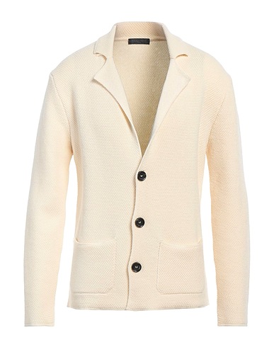 DANIELE FIESOLI Cardigan White 100% Virgin Wool