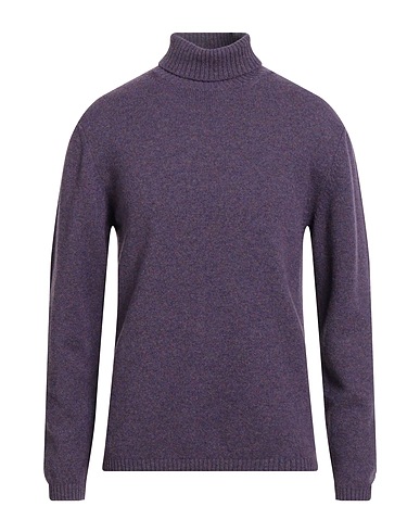 DANIELE FIESOLI Polo neck Purple 100% Merino Wool