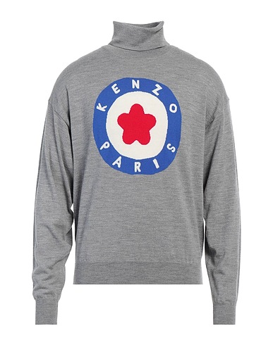 KENZO Rollkragenpullover Grau 100% Wolle