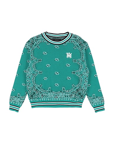 AMIRI Pullover Verde petrolio 100% Cotone