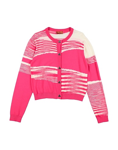 MISSONI KIDS 가디건 푸크시아 핑크 100% 버진 울, 울