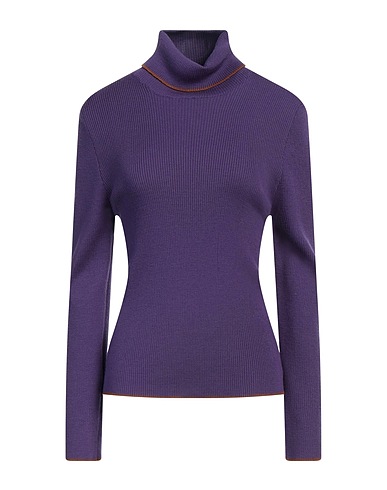 CIRCOLO 1901 Rollkragenpullover Violett 100% Schurwolle