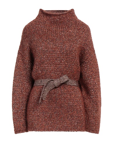 FABIANA FILIPPI Polo neck Brown 41% Virgin Wool, 24% Mohair wool, 13% Polyamide, 12% Polyester, 10% Silk