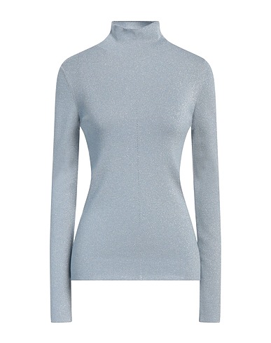 CRUSH Polo neck Sky blue 84% Wool, 9% Polyamide, 7% Metallic fiber