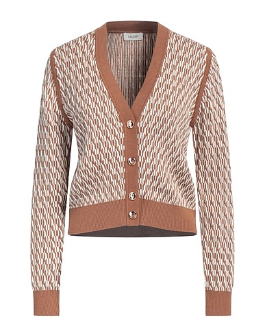 CRUSH Cardigan Marron 86% Coton, 14% Cachemire
