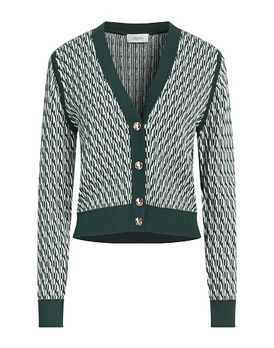 CRUSH Cardigan Dark green 86% Cotton, 14% Cashmere