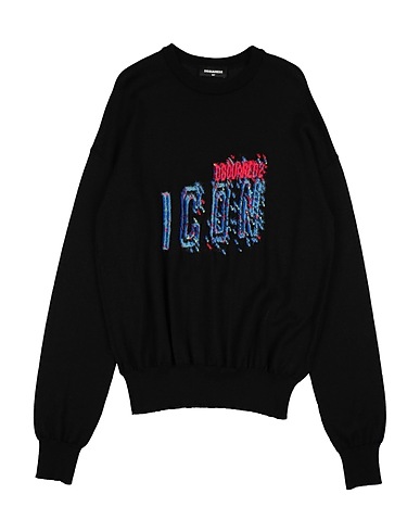 DSQUARED2 Jumper Black 50% Wool, 47% Acrylic, 3% Polyamide