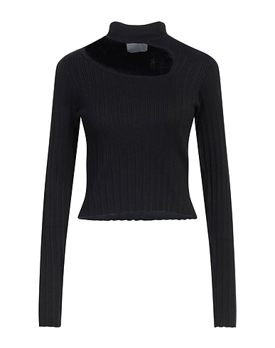 JOHN RICHMOND Polo neck Black 70% Viscose, 30% Nylon