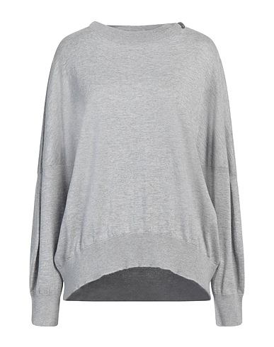 FABIANA FILIPPI Pullover Grigio chiaro 55% Lana Vergine, 40% Cotone, 5% Cachemire, Ecobrass