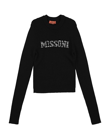 MISSONI KIDS Pullover Nero 100% Lana Vergine, Lana