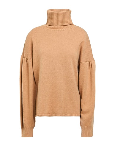 MAX MARA Col roulé Camel 70% Laine, 30% Cachemire