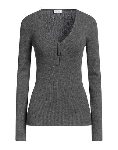 BRUNELLO CUCINELLI Sweater Charcoal 46% Cashmere, 41% Viscose, 13% Polyester, Ecobrass