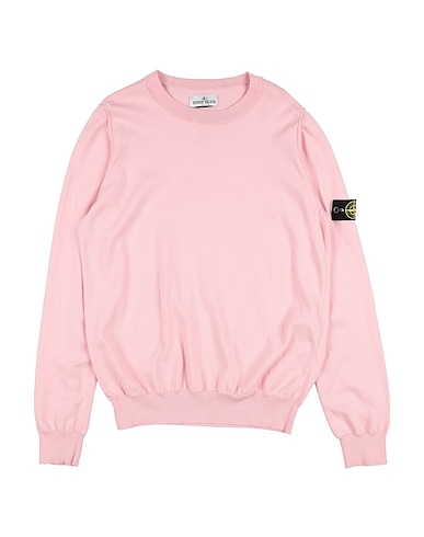 STONE ISLAND JUNIOR Pullover Rosa 100% Cotone